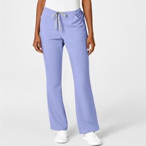 NWT Wonderwink Modern Flare Scrub Pants Ciel Blue Medium